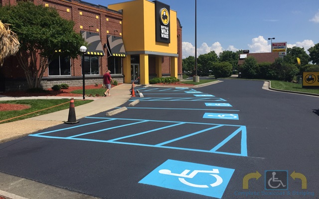 Seal-Coating Handicap Stenciling VA